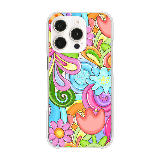 iPhone16 Pro 高画質仕上げ 背面印刷 ハードケース 【713 ミラクルフラワー】