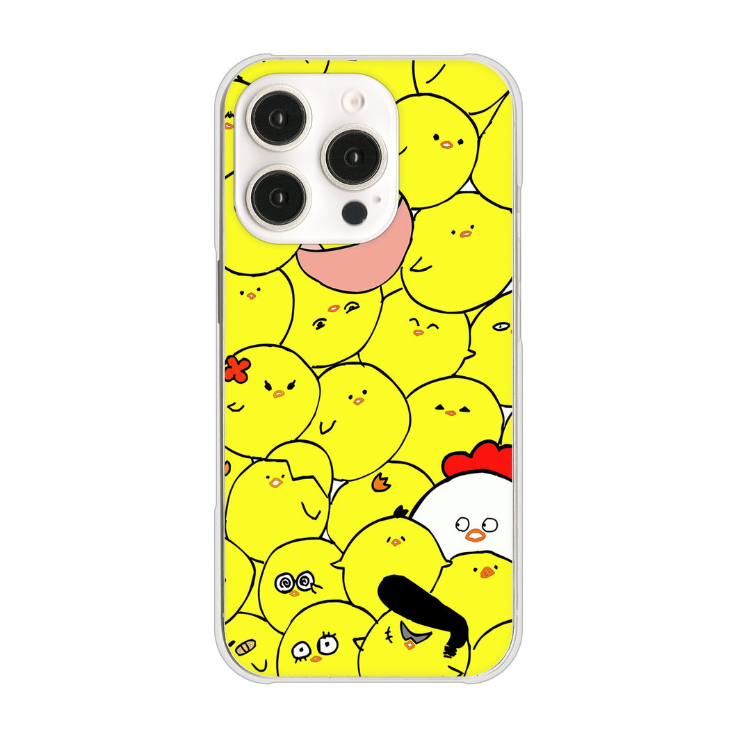 iPhone16 Pro 高画質仕上げ 背面印刷 ハードケース 【1031 ピヨピヨ】