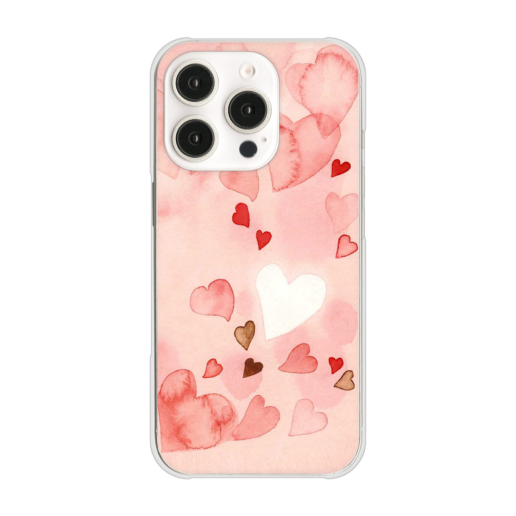 iPhone16 Pro 高画質仕上げ 背面印刷 ハードケース 【1125 ハートの和紙】