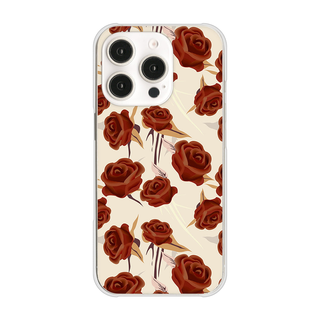 iPhone16 Pro 高画質仕上げ 背面印刷 ハードケース 【1157 クラシックローズ】