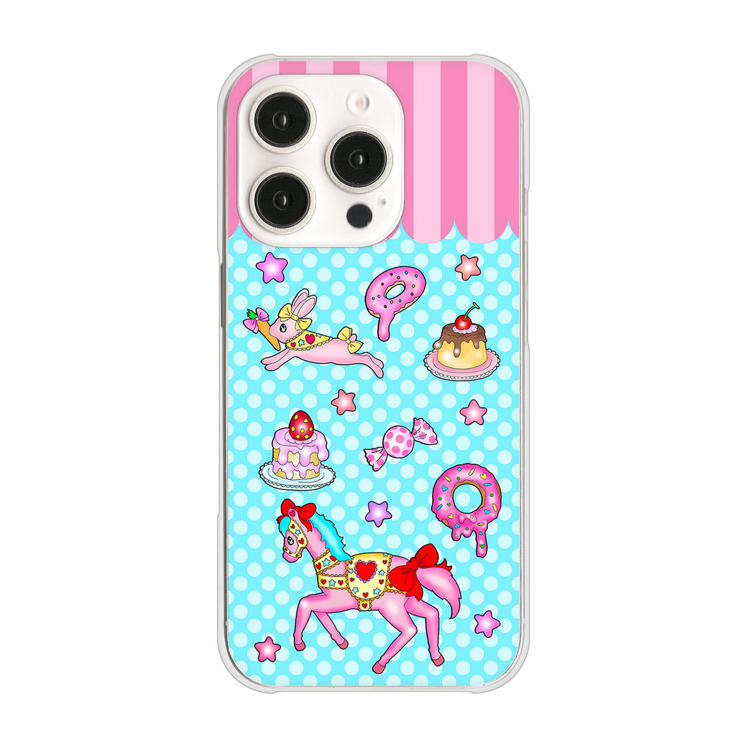 iPhone16 Pro 高画質仕上げ 背面印刷 ハードケースむかいあぐる メリーゴーランド