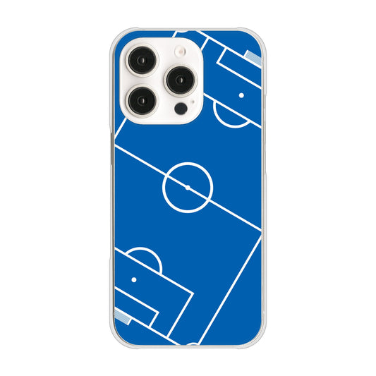 iPhone16 Pro 高画質仕上げ 背面印刷 ハードケース 【IB922 SOCCER_ピッチ】