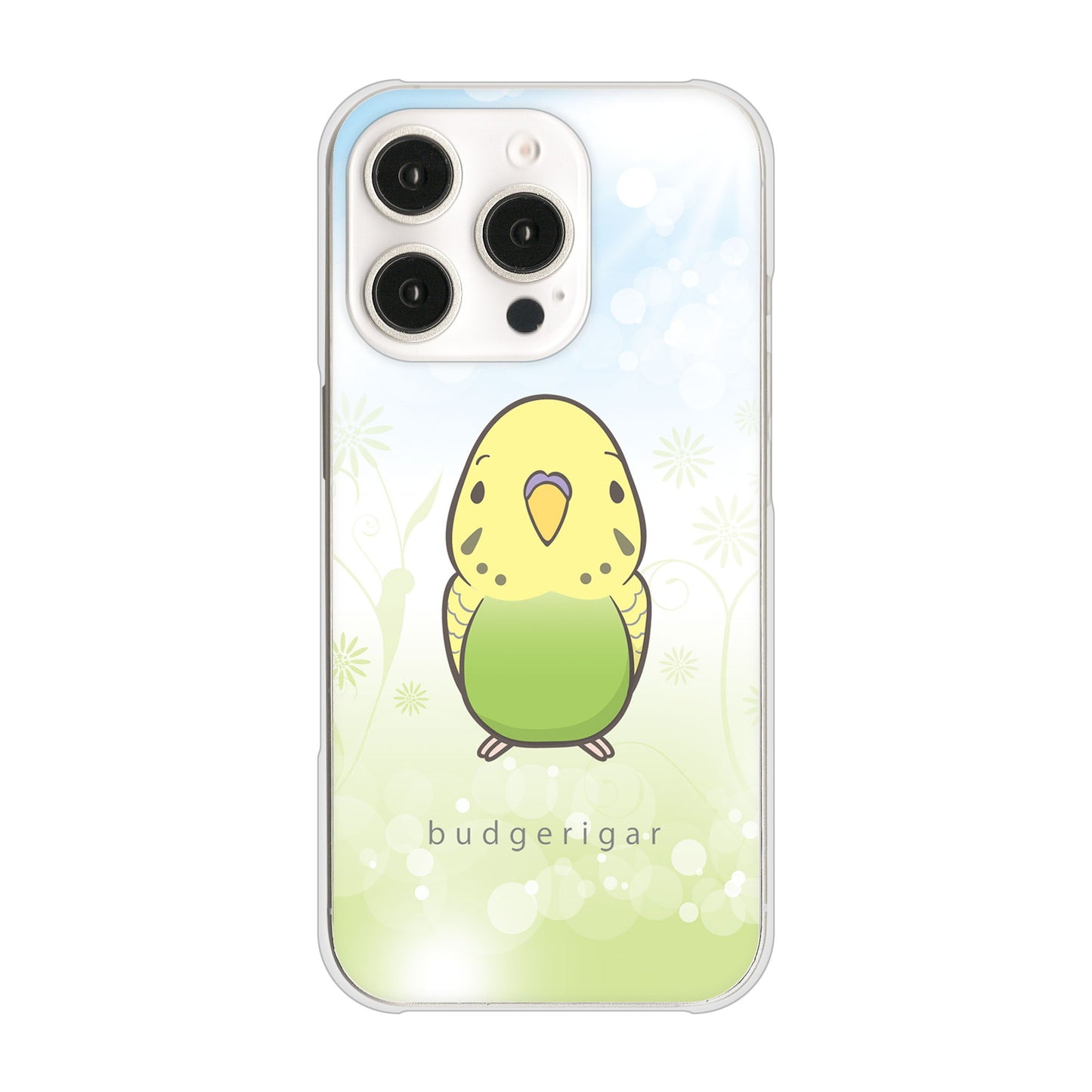 iPhone16 Pro 高画質仕上げ 背面印刷 ハードケースセキセイインコ