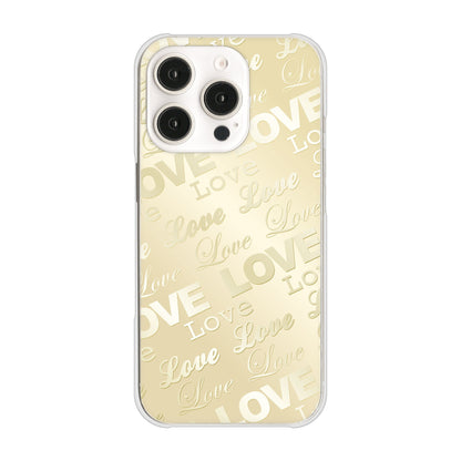iPhone16 Pro 高画質仕上げ 背面印刷 ハードケースエンボス風LOVEリンク