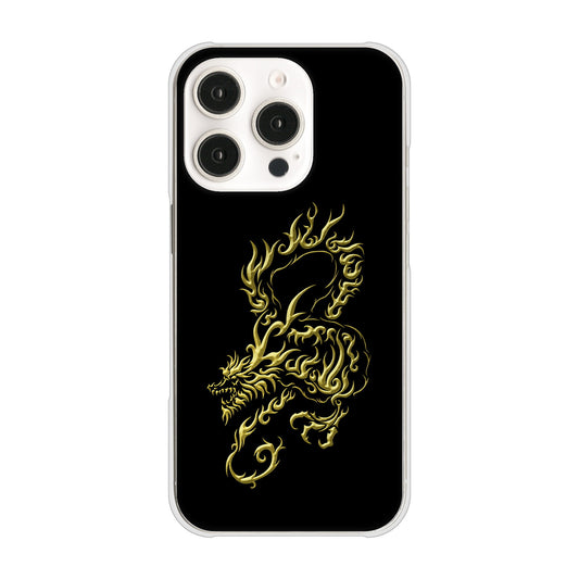 iPhone16 Pro 高画質仕上げ 背面印刷 ハードケース 【VA831 闇と龍】