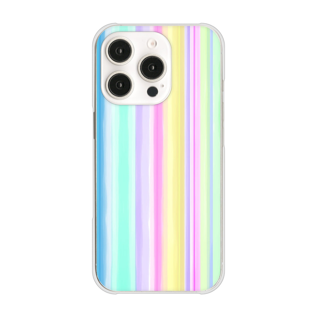 iPhone16 Pro 高画質仕上げ 背面印刷 ハードケースレインボー