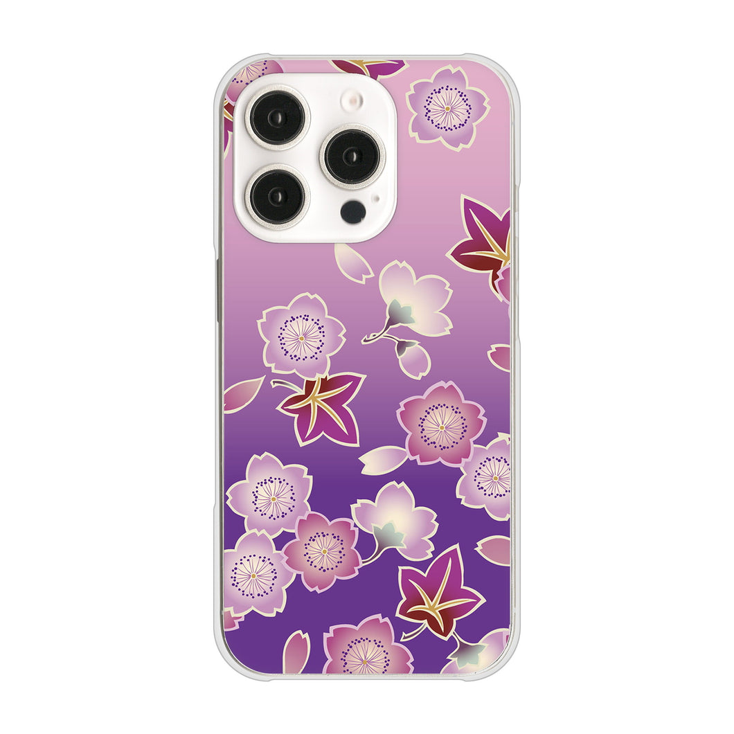 iPhone16 Pro 高画質仕上げ 背面印刷 ハードケース和花柄