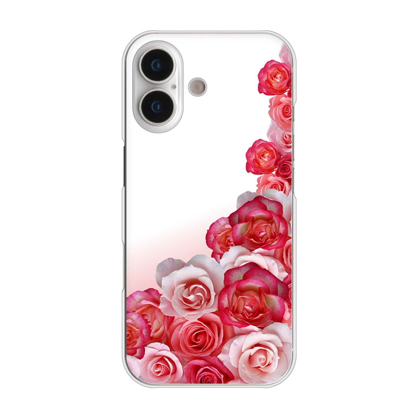 iPhone17 高画質仕上げ 背面印刷 ハードケースロマンチックなバラ