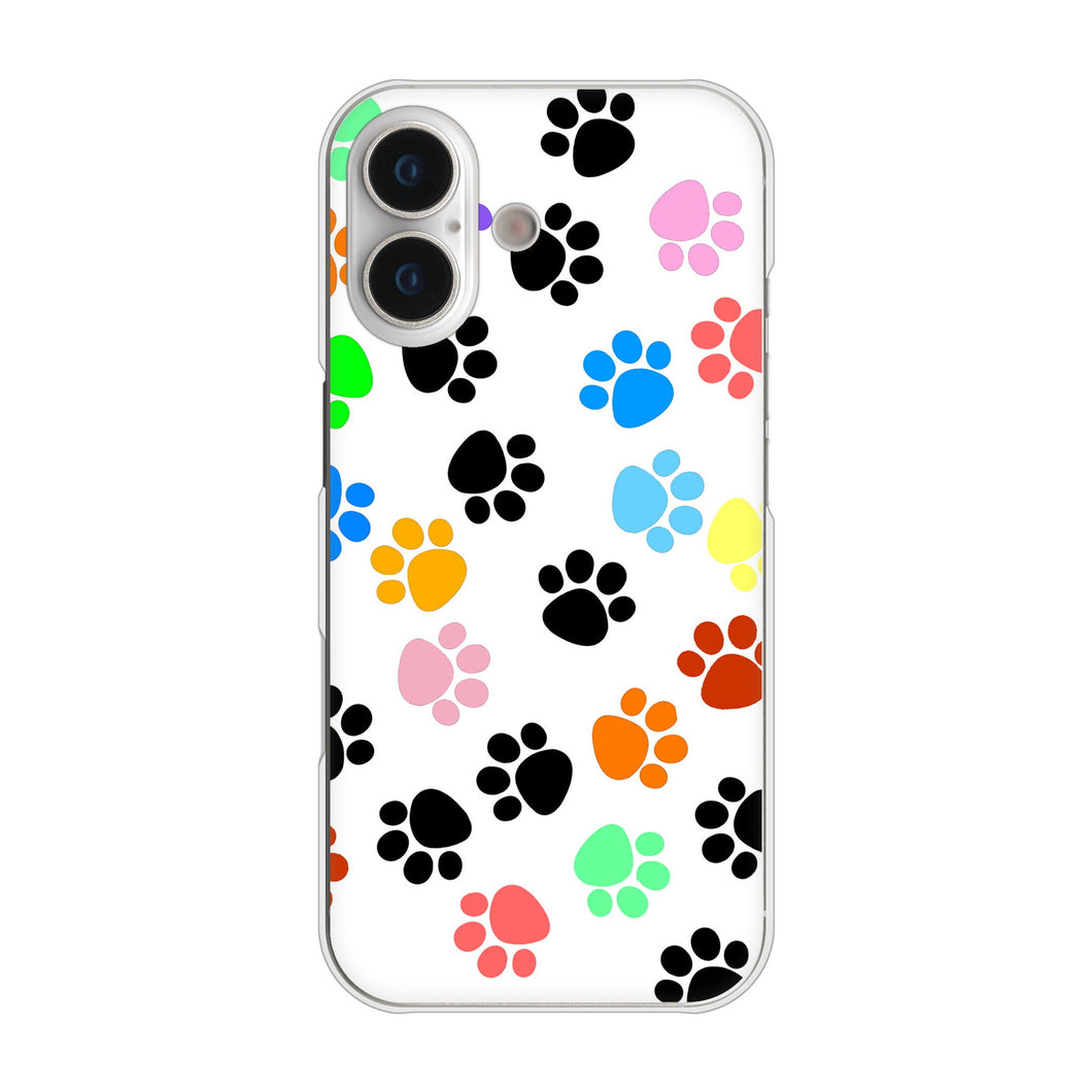 iPhone 17 高画質仕上げ 背面印刷 ハードケース 【1108 あしあとカラフル】