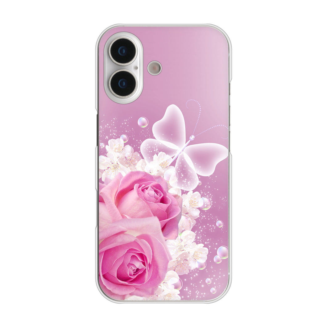 iPhone17 高画質仕上げ 背面印刷 ハードケースロマンチックなバラ