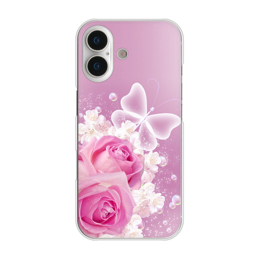 iPhone 17 高画質仕上げ 背面印刷 ハードケースロマンチックなバラ