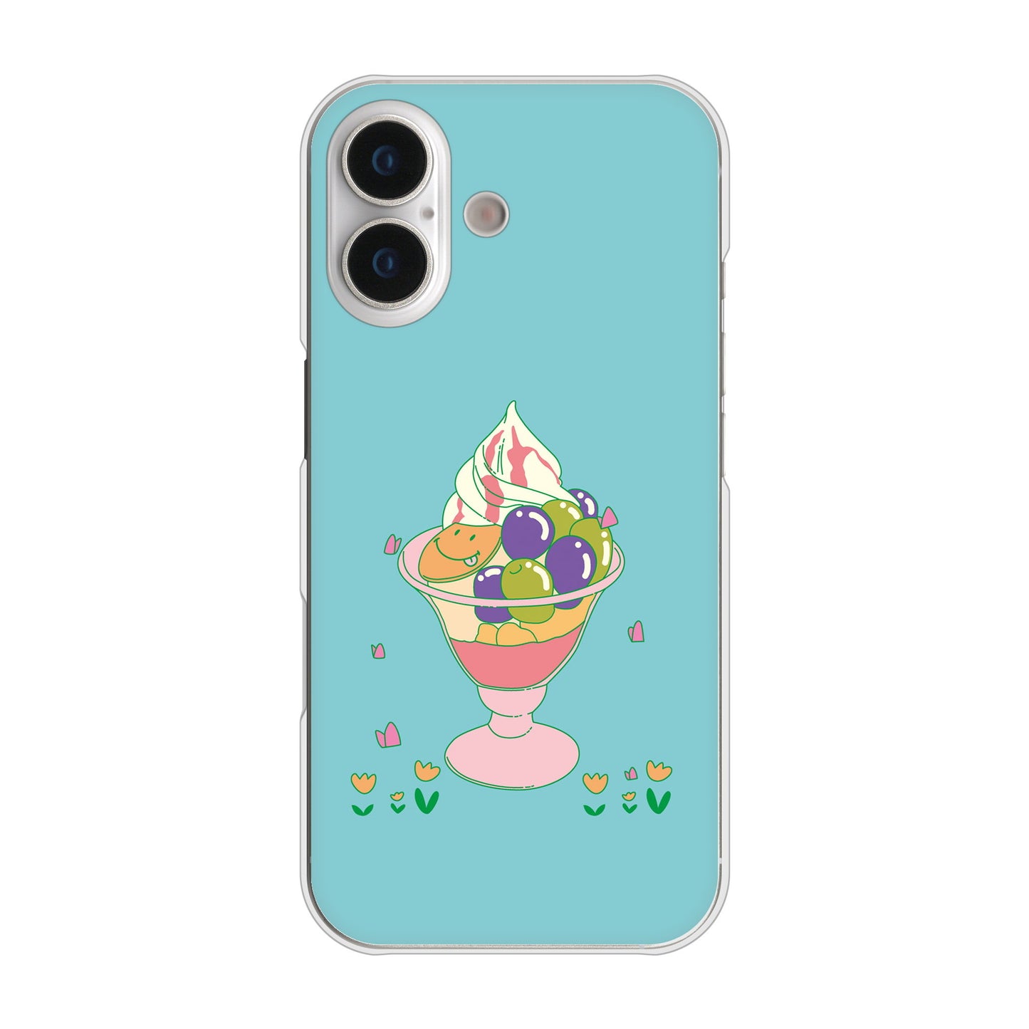 iPhone 17 高画質仕上げ 背面印刷 ハードケーススイーツイラスト