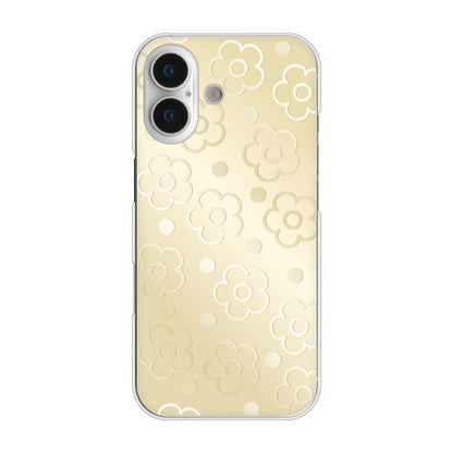iPhone 17 高画質仕上げ 背面印刷 ハードケースエンボス風デイジーシンプル