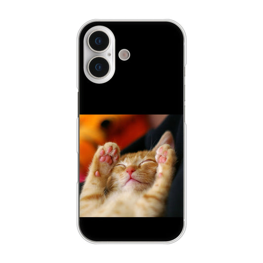iPhone 17 高画質仕上げ 背面印刷 ハードケース 【VA804 爆睡するネコ】