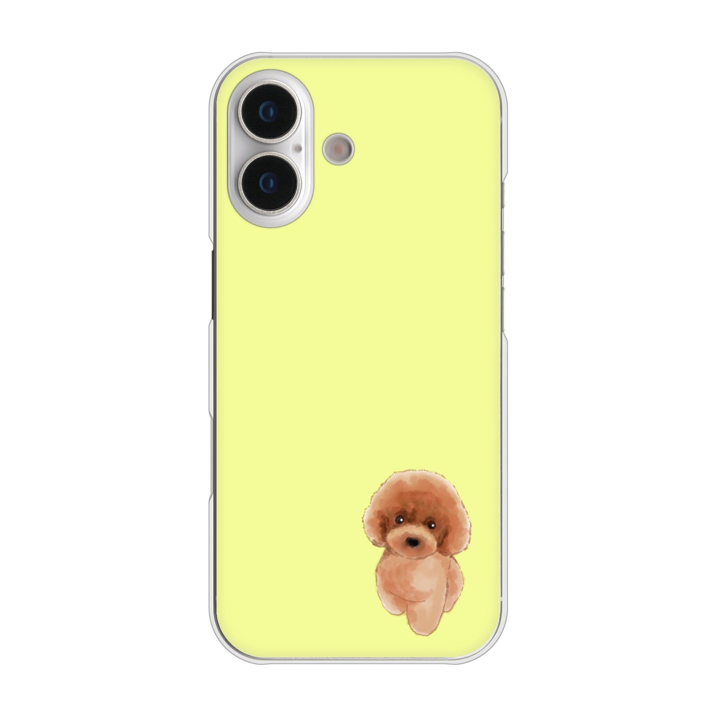 iPhone 17 高画質仕上げ 背面印刷 ハードケーストイプードルレッド