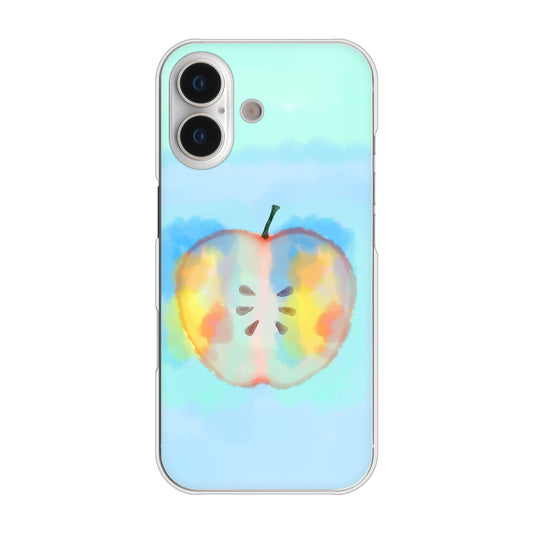 iPhone 17 高画質仕上げ 背面印刷 ハードケース 【YJ181 りんご 水彩181】