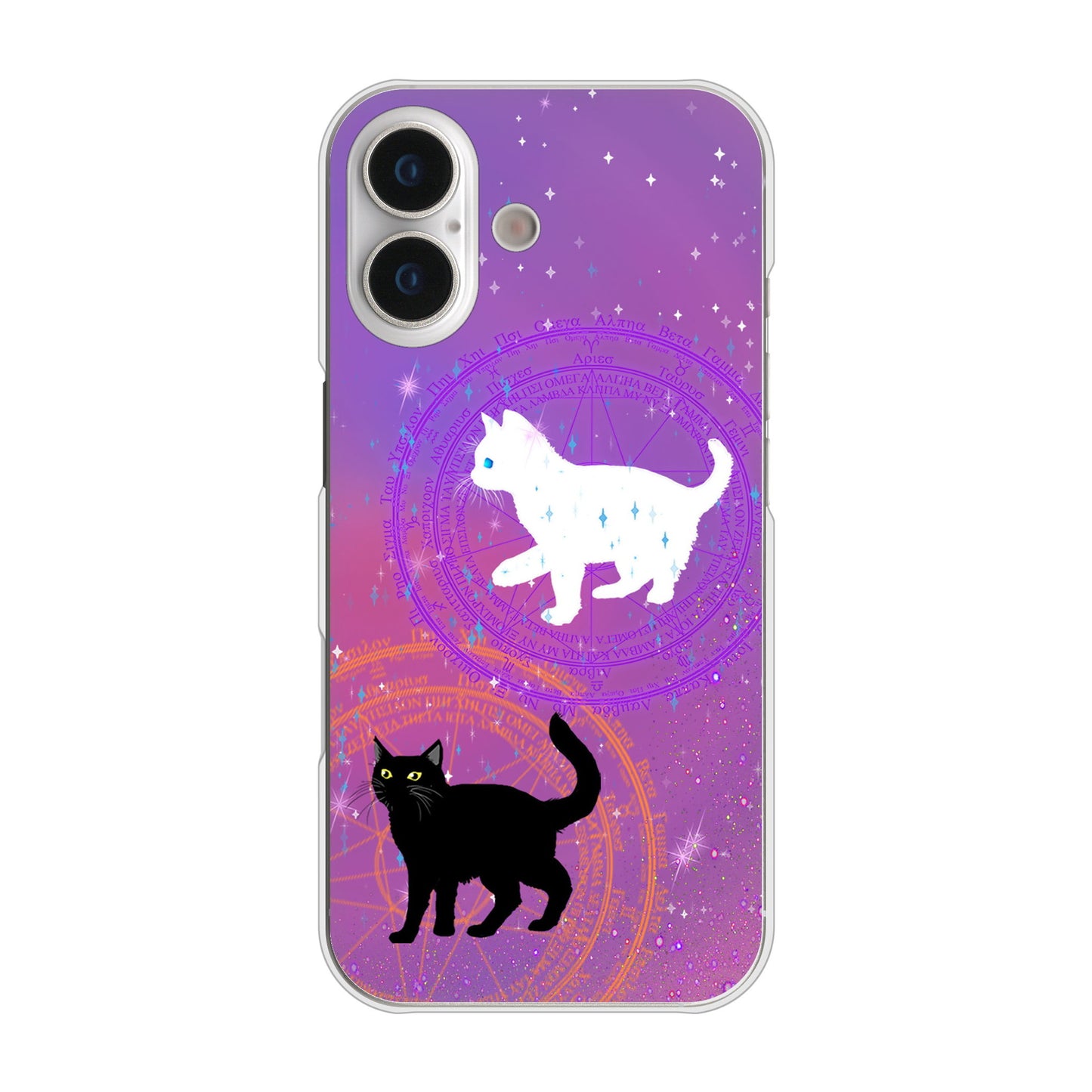 iPhone 17 高画質仕上げ 背面印刷 ハードケース魔法陣猫