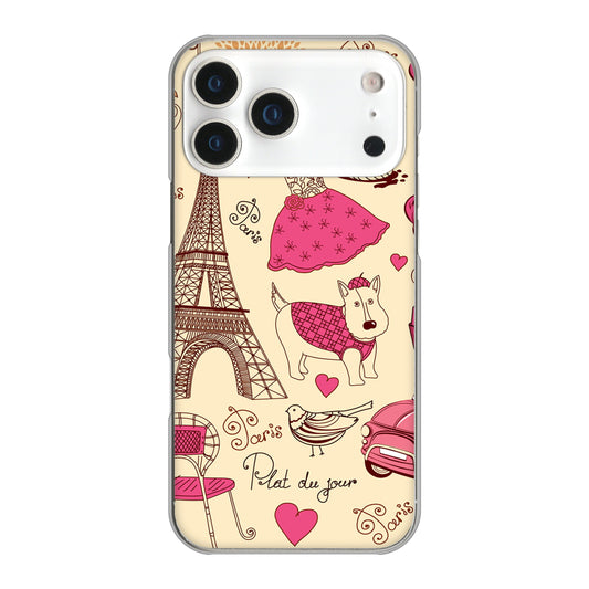 iPhone 17 Pro Max 高画質仕上げ 背面印刷 ハードケースLOVE フランス
