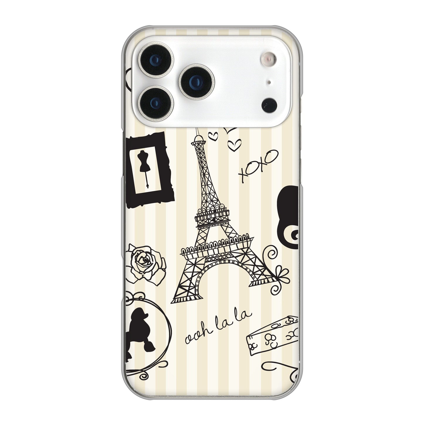 iPhone17 Pro Max 高画質仕上げ 背面印刷 ハードケースLOVE フランス