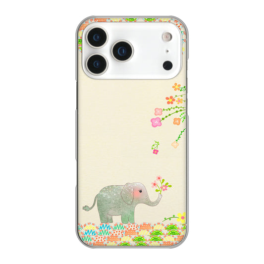iPhone 17 Pro Max 高画質仕上げ 背面印刷 ハードケース 【1039 お散歩ゾウさん】