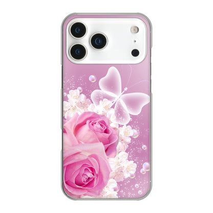 iPhone17 Pro Max 高画質仕上げ 背面印刷 ハードケースロマンチックなバラ