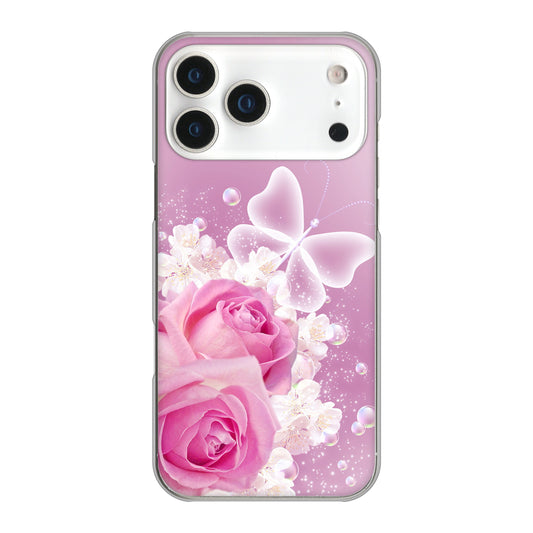 iPhone 17 Pro Max 高画質仕上げ 背面印刷 ハードケースロマンチックなバラ