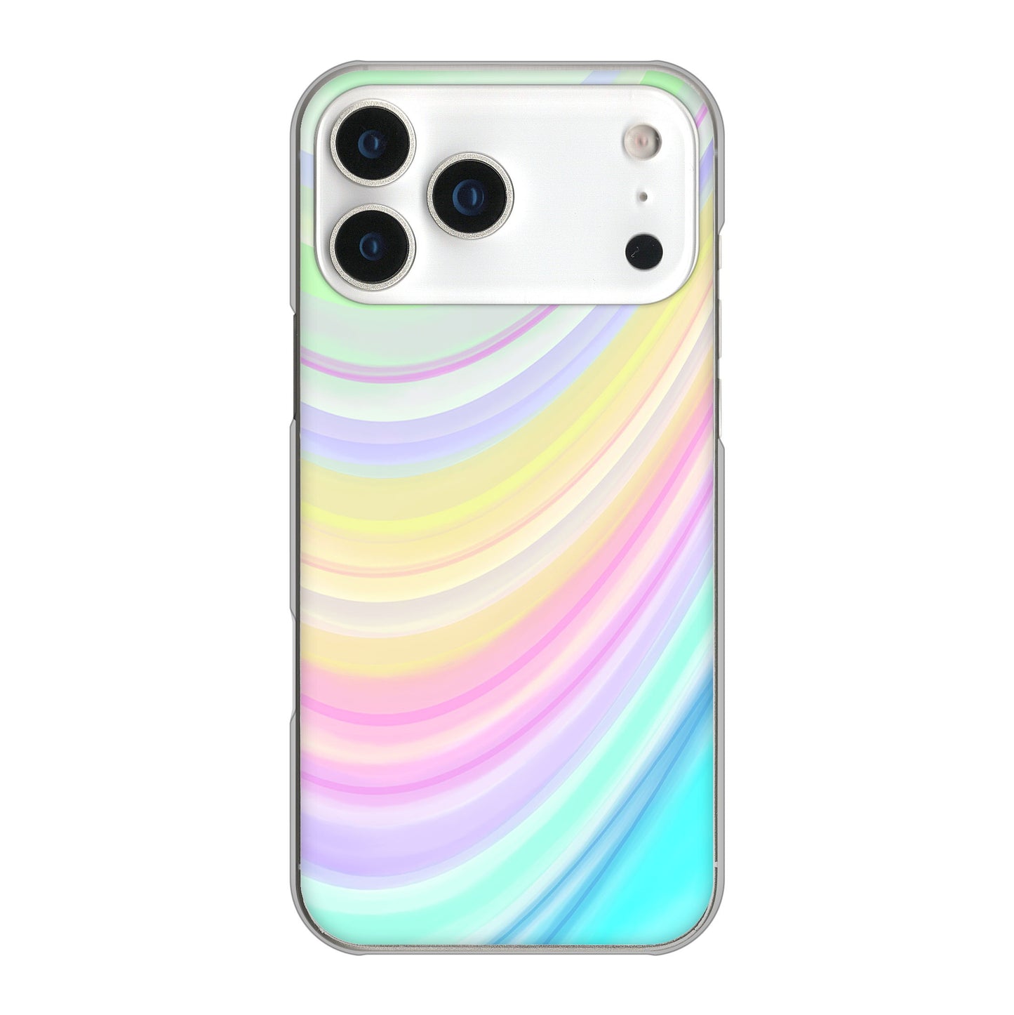 iPhone 17 Pro Max 高画質仕上げ 背面印刷 ハードケースレインボー