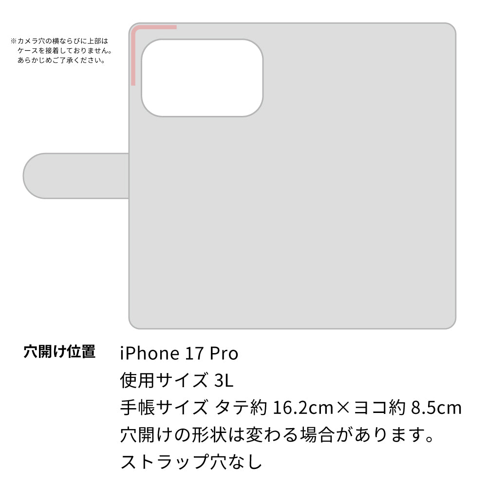 iPhone17 Pro ビニール素材のスケルトン手帳型ケース　クリア