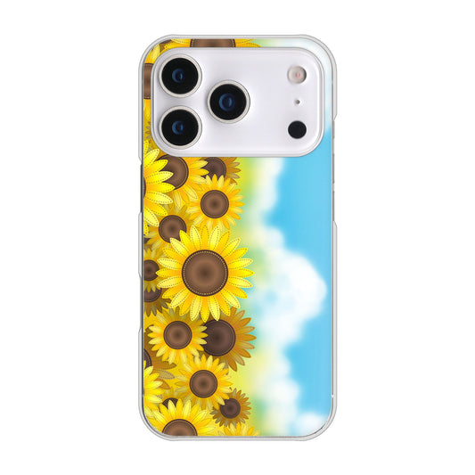 iPhone17 Pro 高画質仕上げ 背面印刷 ハードケース 【148 ひまわり畑】