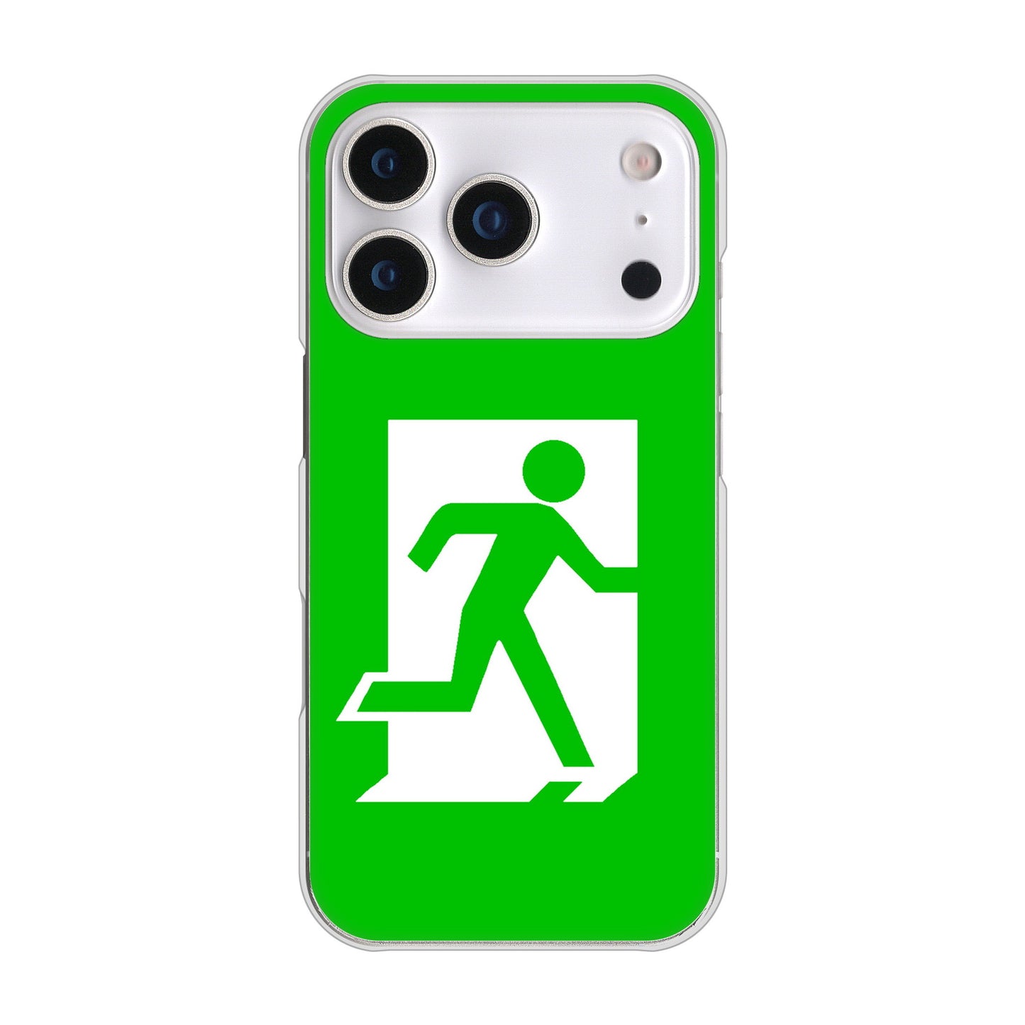 iPhone17 Pro 高画質仕上げ 背面印刷 ハードケース 【163 非常口】