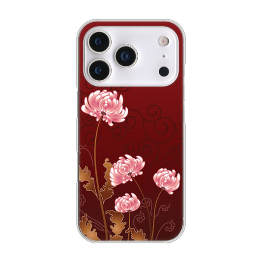 iPhone17 Pro 高画質仕上げ 背面印刷 ハードケース 【375 優美な菊】