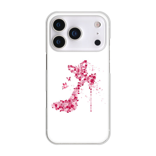 iPhone17 Pro 高画質仕上げ 背面印刷 ハードケース 【387 薔薇のハイヒール】