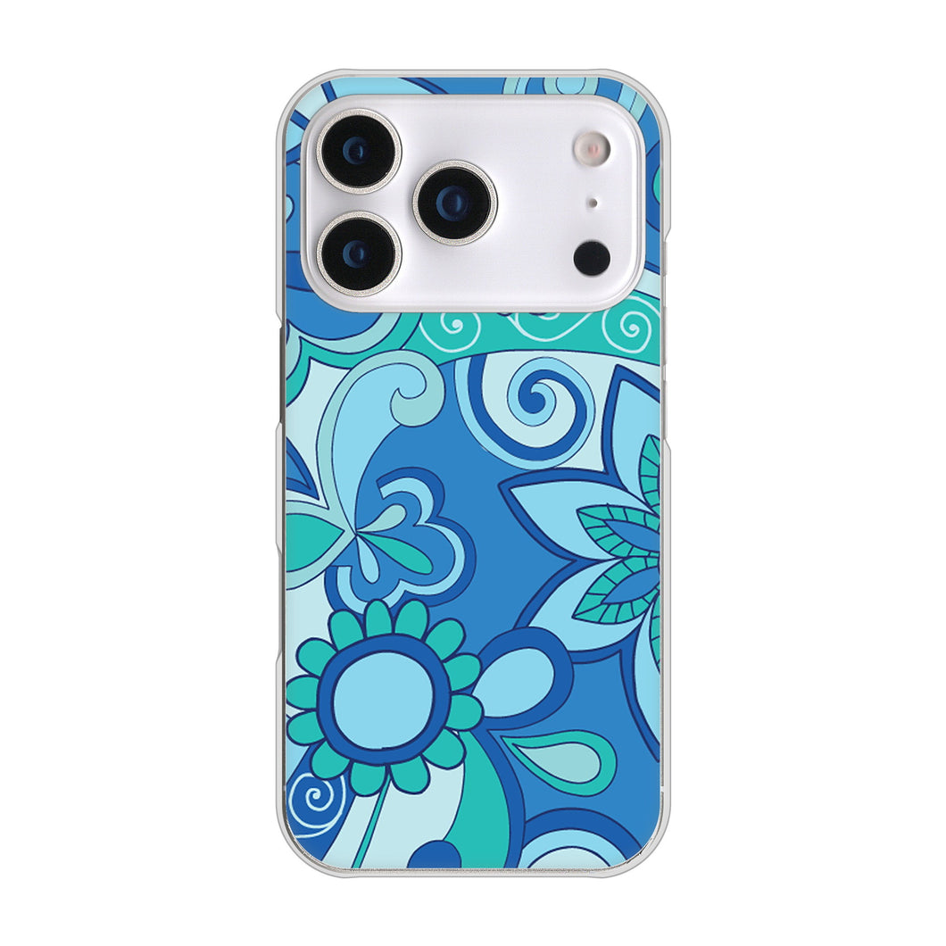 iPhone17 Pro 高画質仕上げ 背面印刷 ハードケース 【409 ブルーミックス】