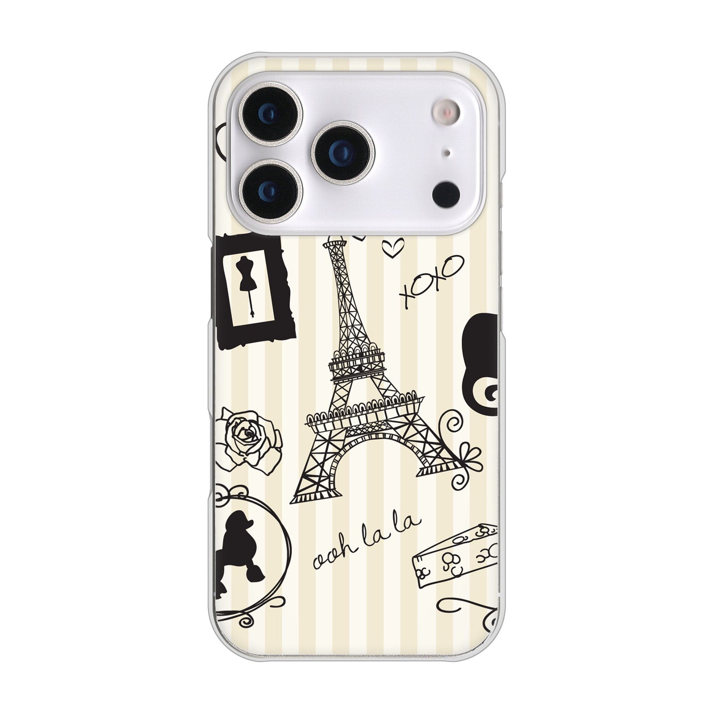 iPhone17 Pro 高画質仕上げ 背面印刷 ハードケースLOVE フランス