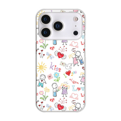 iPhone17 Pro 高画質仕上げ 背面印刷 ハードケースカップル＆ファミリー