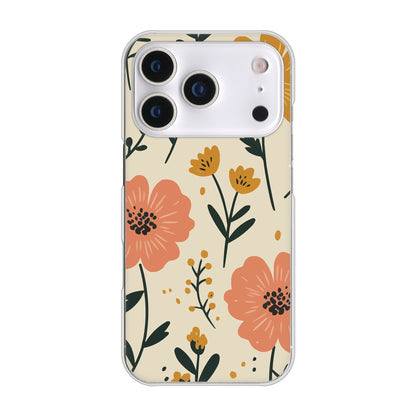 iPhone17 Pro 高画質仕上げ 背面印刷 ハードケース北欧風花柄