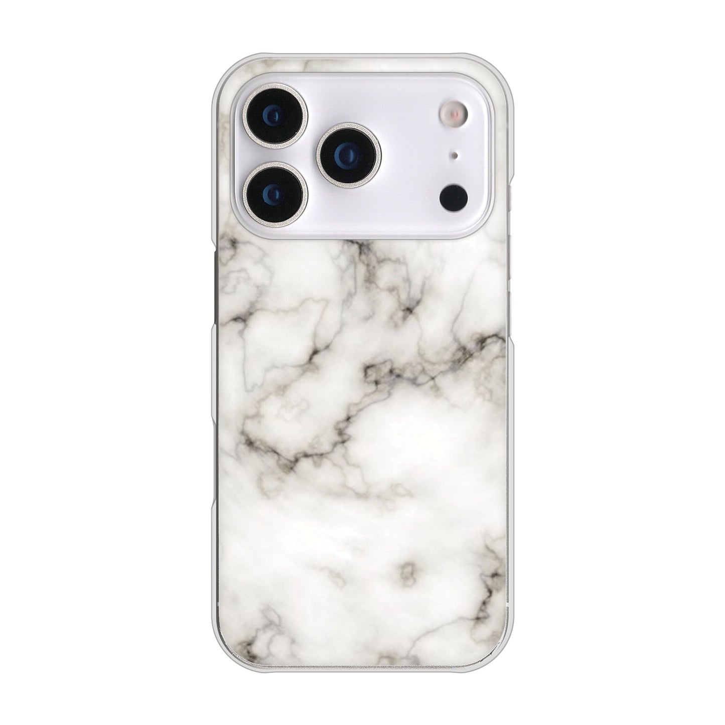 iPhone17 Pro 高画質仕上げ 背面印刷 ハードケース大理石BK