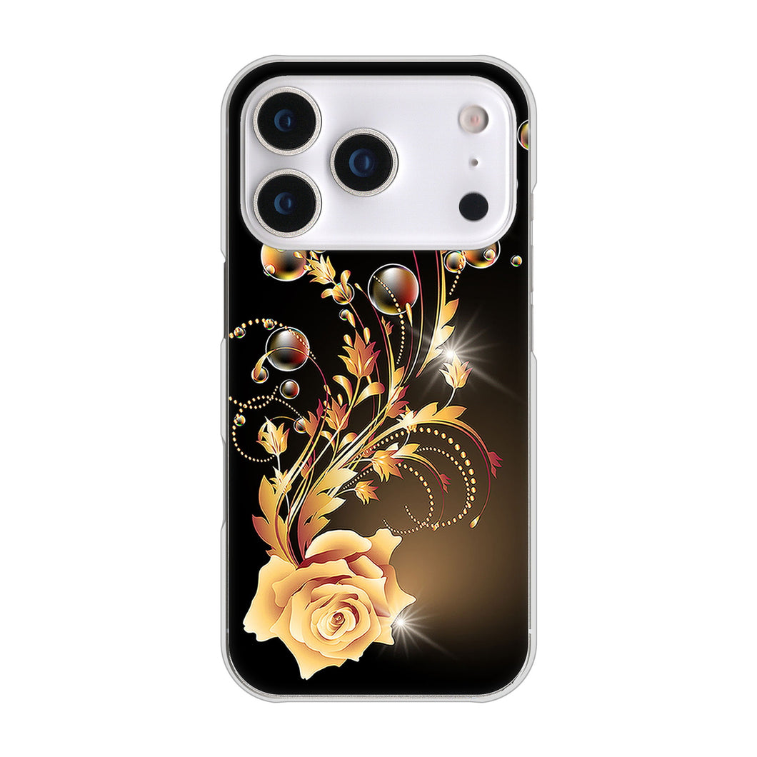iPhone17 Pro 高画質仕上げ 背面印刷 ハードケースロマンチックなバラ