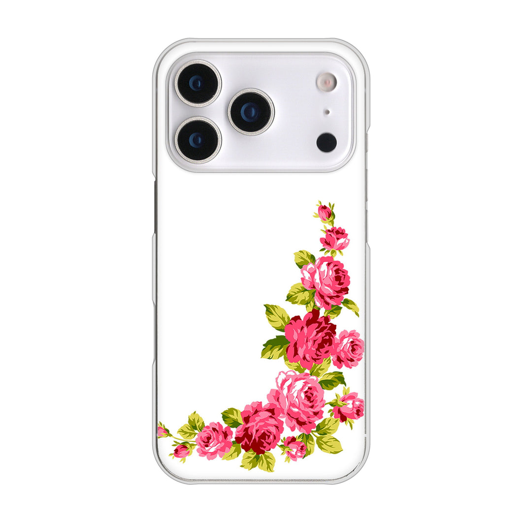 iPhone17 Pro 高画質仕上げ 背面印刷 ハードケースロマンチックなバラ