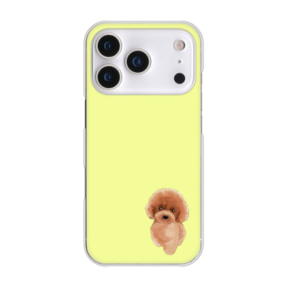 iPhone17 Pro 高画質仕上げ 背面印刷 ハードケーストイプードルレッド