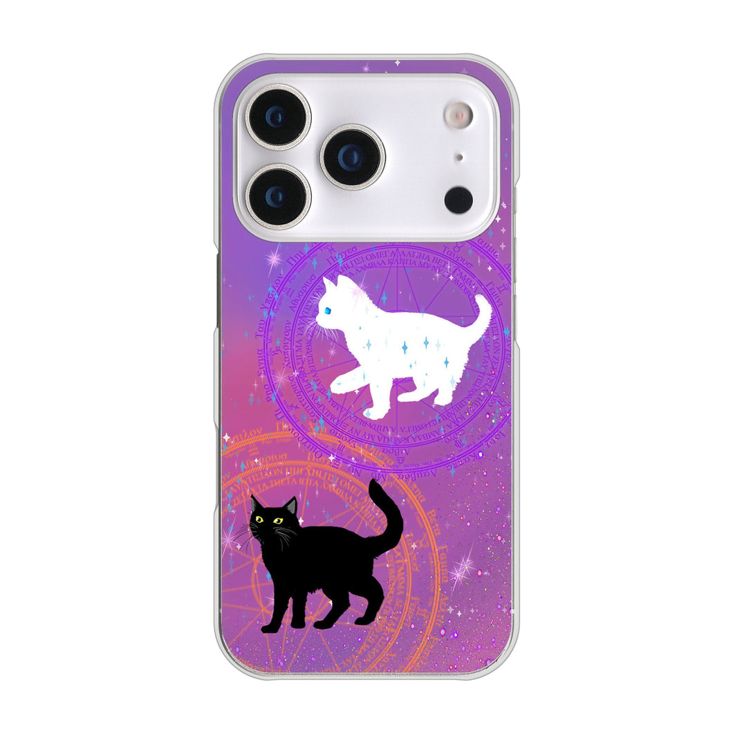 iPhone17 Pro 高画質仕上げ 背面印刷 ハードケース魔法陣猫