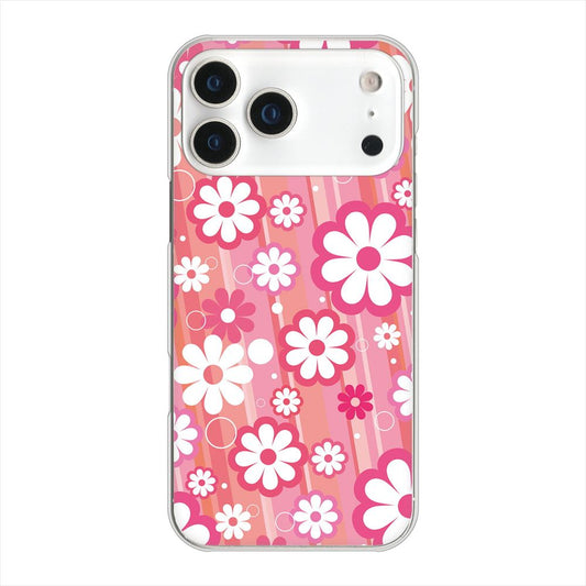 iPhone 18 Pro Max 高画質仕上げ 背面印刷 ハードケース 【751 マーガレット（ピンク系）】