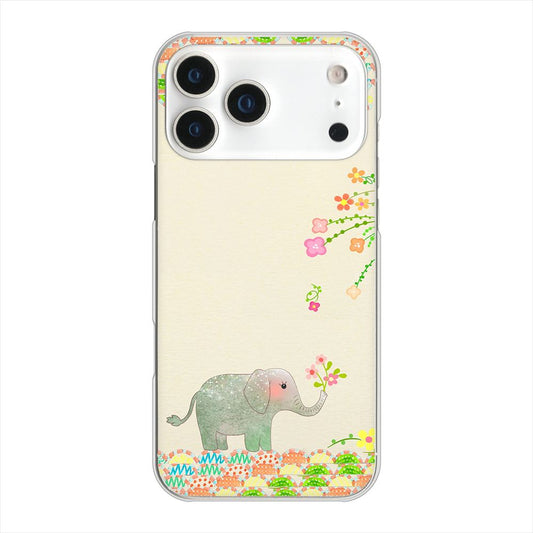 iPhone 18 Pro Max 高画質仕上げ 背面印刷 ハードケース 【1039 お散歩ゾウさん】