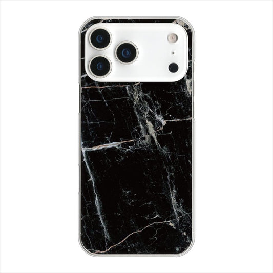 iPhone 18 Pro Max 高画質仕上げ 背面印刷 ハードケース大理石BK