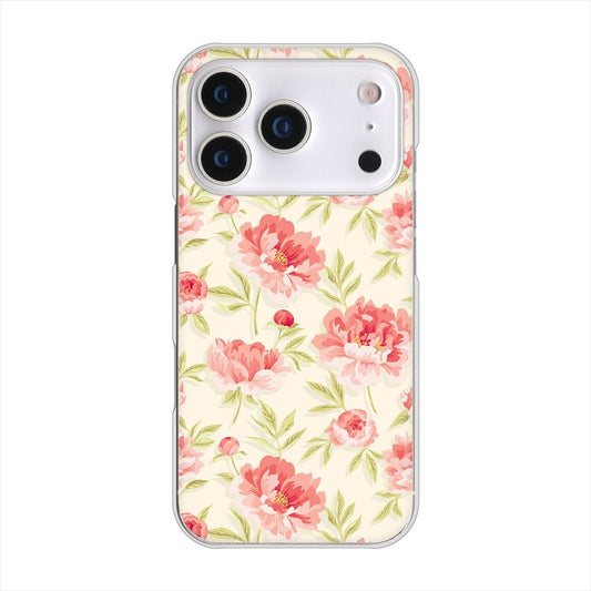 iPhone 18 Pro 高画質仕上げ 背面印刷 ハードケース北欧の小花