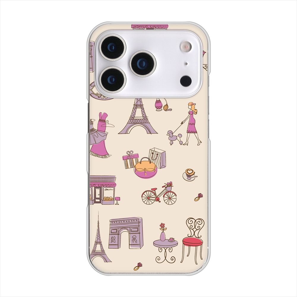 iPhone 18 Pro 高画質仕上げ 背面印刷 ハードケースLOVE フランス