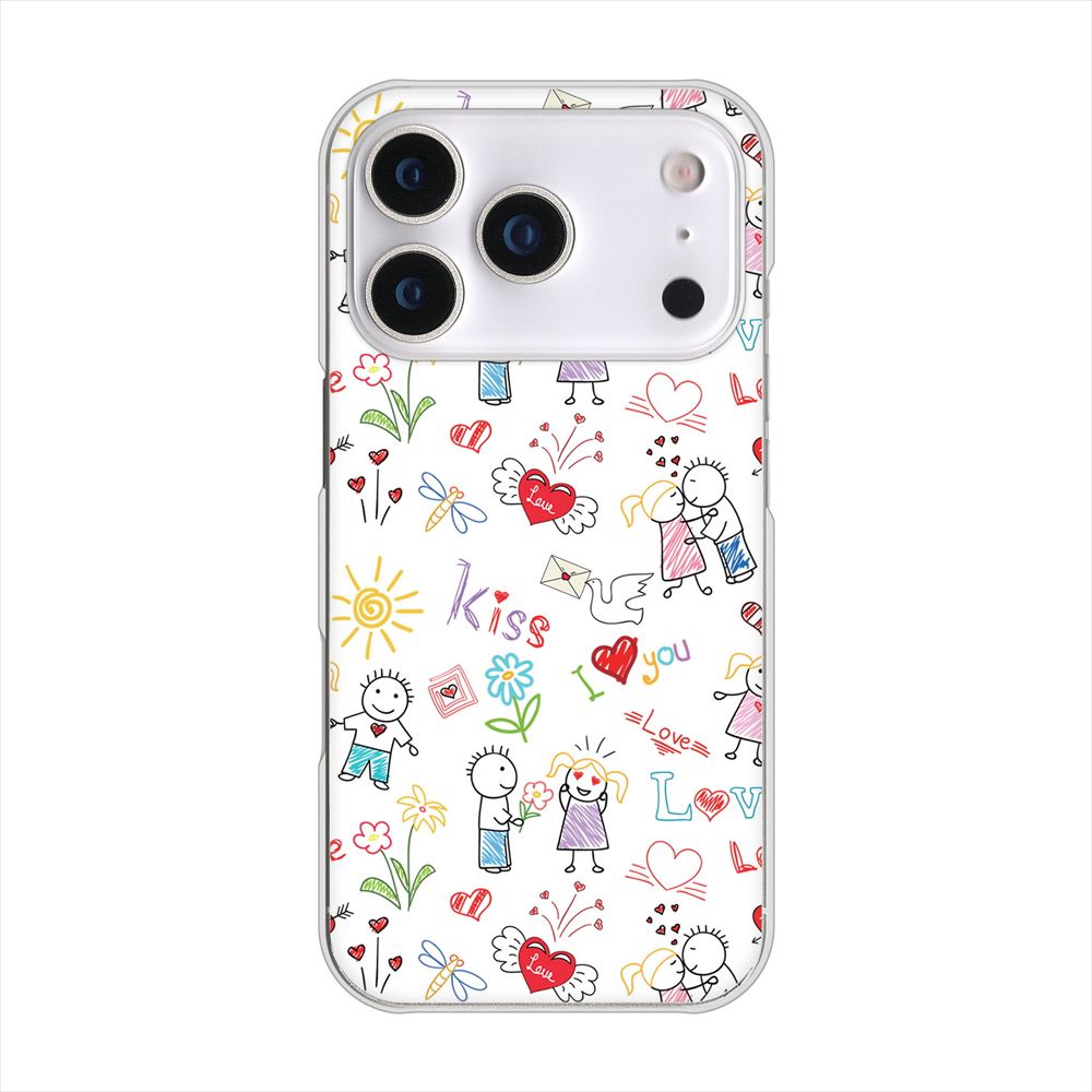 iPhone18 Pro 高画質仕上げ 背面印刷 ハードケースカップル＆ファミリー