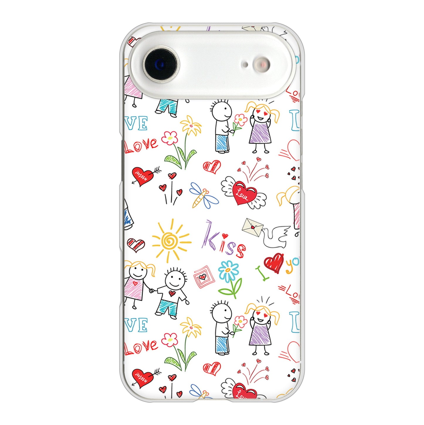 iPhone Air 高画質仕上げ 背面印刷 ハードケースカップル＆ファミリー