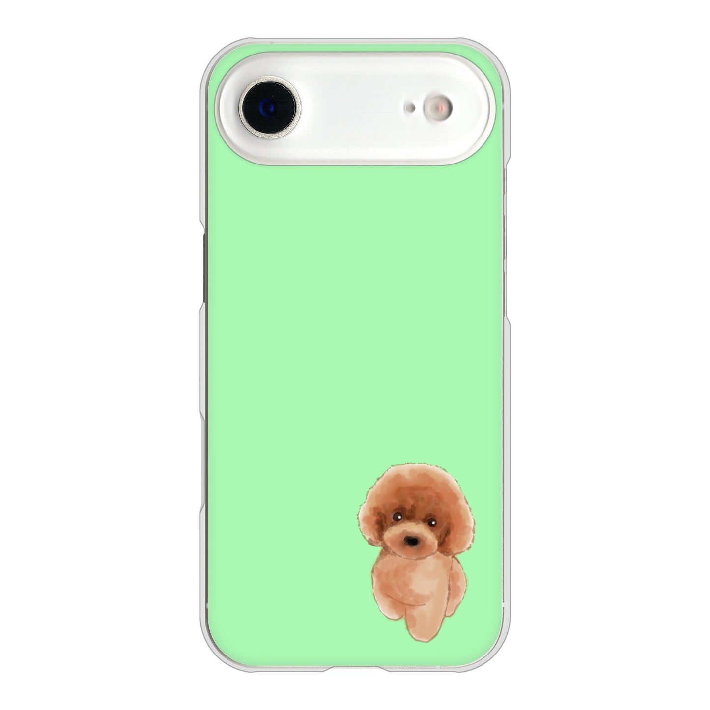 iPhone Air 高画質仕上げ 背面印刷 ハードケーストイプードルレッド