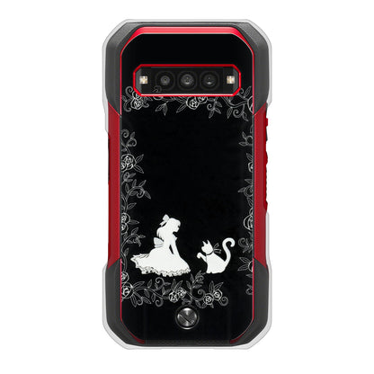 TORQUE G06 KYG03 au 高画質仕上げ 背面印刷 ハードケースお姫様とネコ